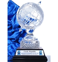 Trofej skleněný globus 290 mm (broušený) Trofej skleněný globus 290 mm (broušený)